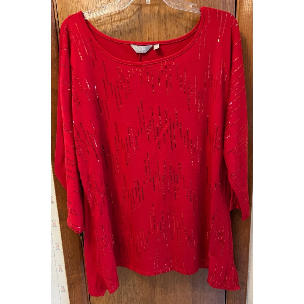 Coral Bay Women's Red Top with Sequins